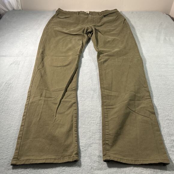 Flint & Tinder Straight Fit Pants Mens 36x34 Green Professional Office - Picture 6 of 12